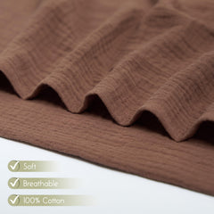 Meracorallo 110x110 cm square swaddle provides generous size for easy wrapping.