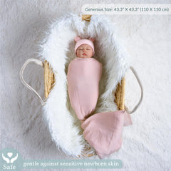 Meracorallo swaddle blanket breathable cotton for comfortable warmth