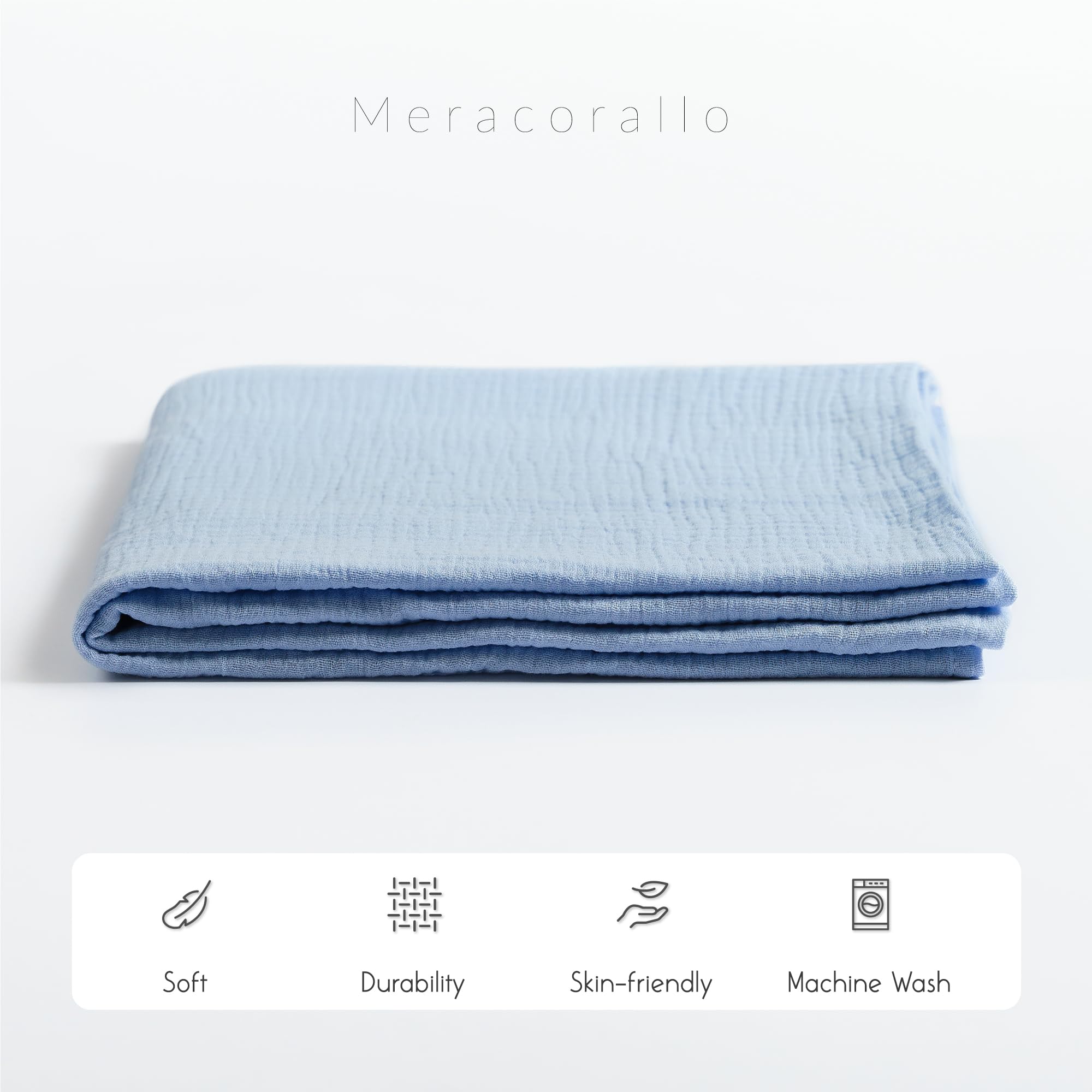 Meracorallo fabric close-up, 100% cotton fibers offering softness and breathability.