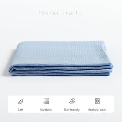 Meracorallo fabric close-up, 100% cotton fibers offering softness and breathability.