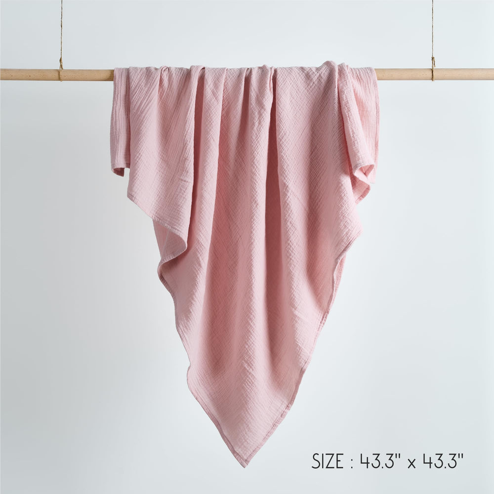 Meracorallo pink muslin swaddle blanket gentle on baby skin