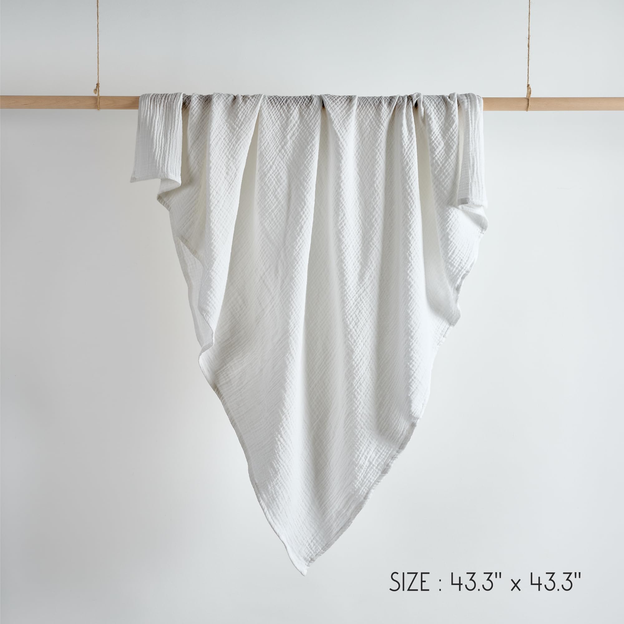 Meracorallo Muslin Swaddle Blanket suitable from newborn to toddler stages.