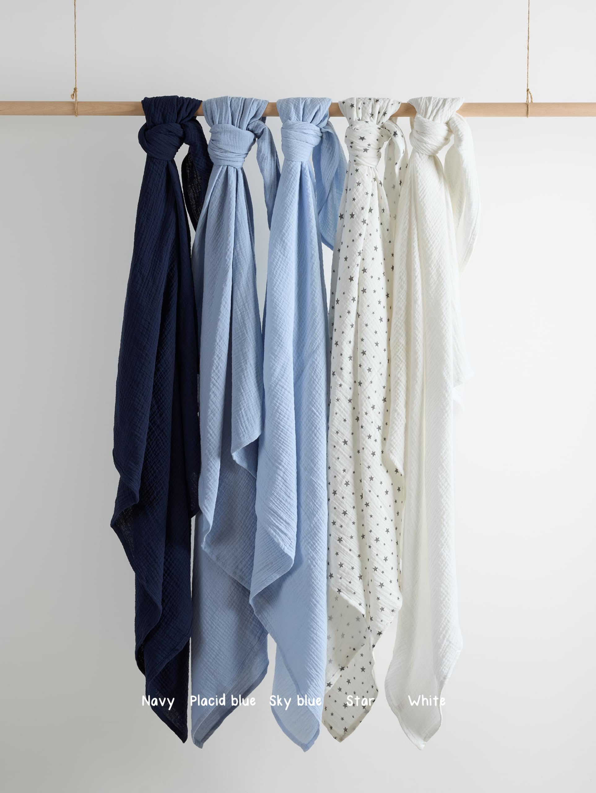 Meracorallo Muslin Swaddle Blanket newborn wrap creates secure, soothing environment.