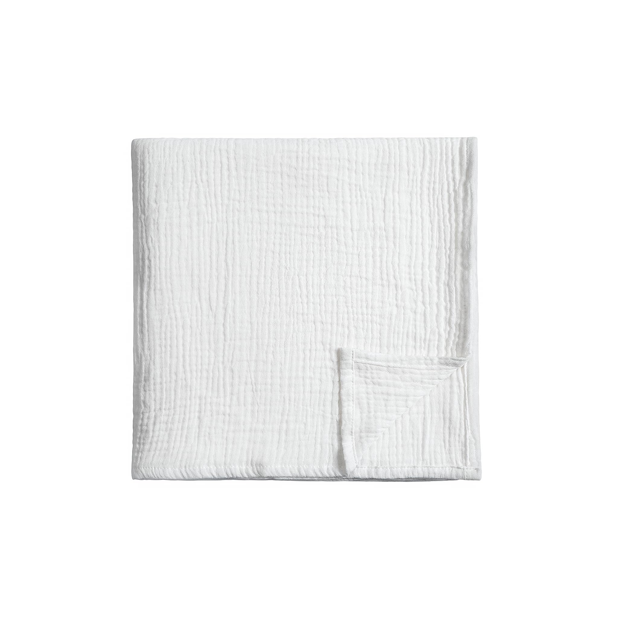 Meracorallo Muslin Swaddle Blanket close-up shows soft cotton texture for gentle baby skin.