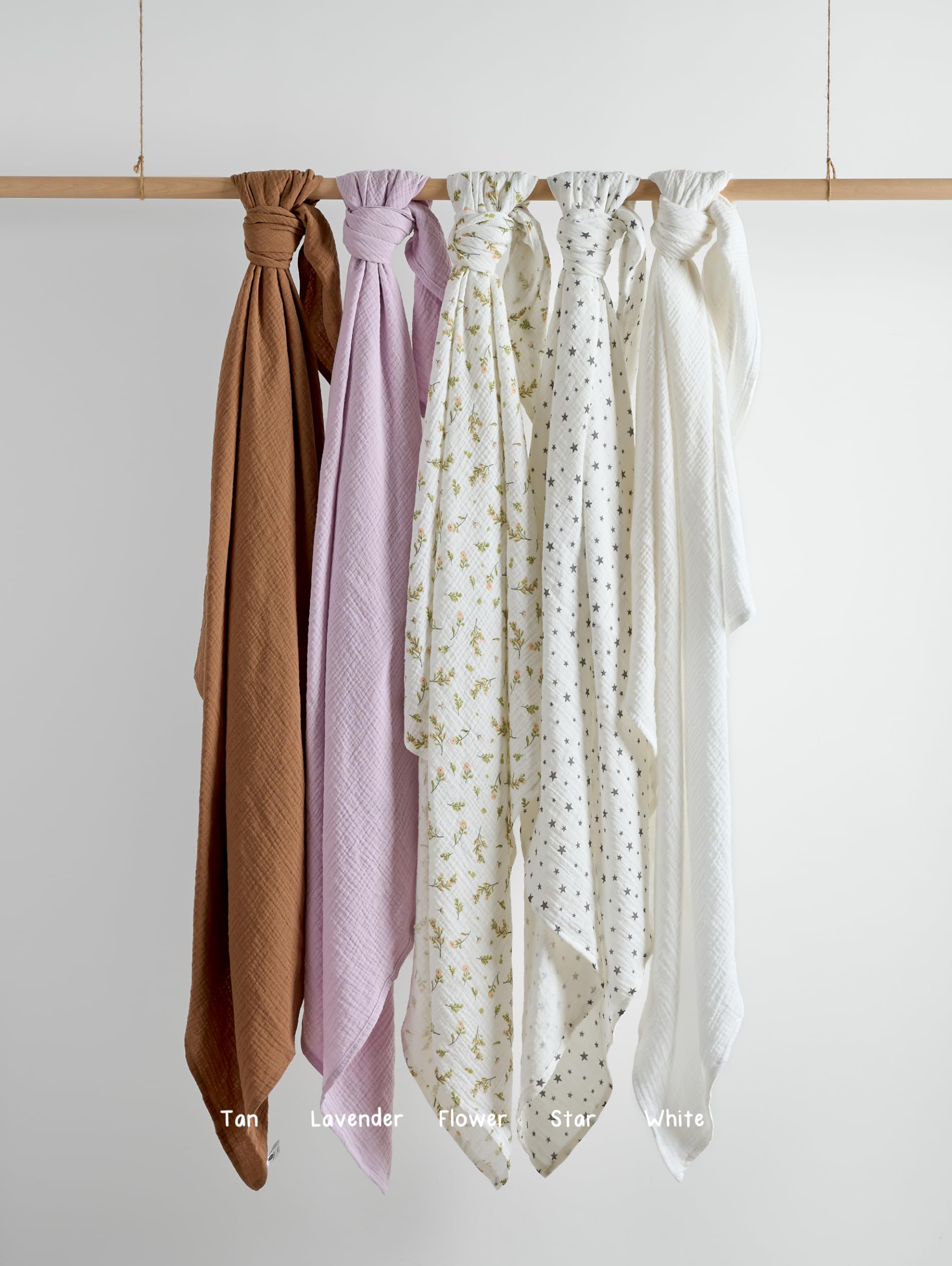 Meracorallo Muslin Swaddle Blanket white color complements any nursery theme.