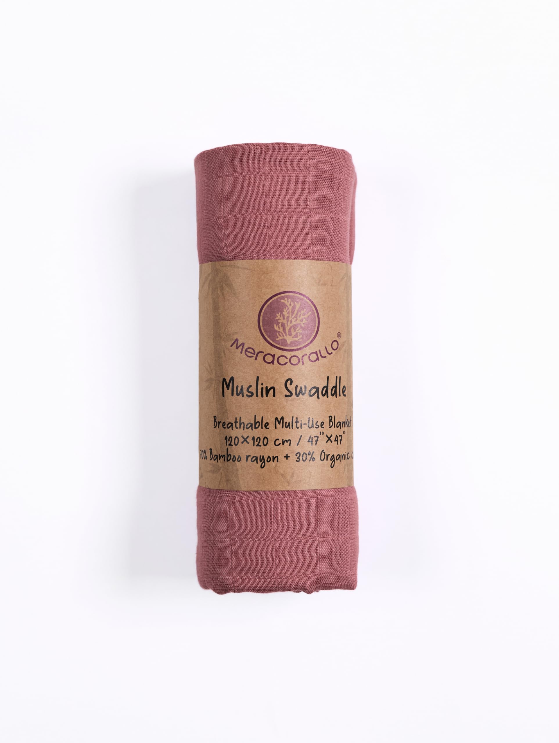 Earthy red Meracorallo swaddle color for photo-ready outfits