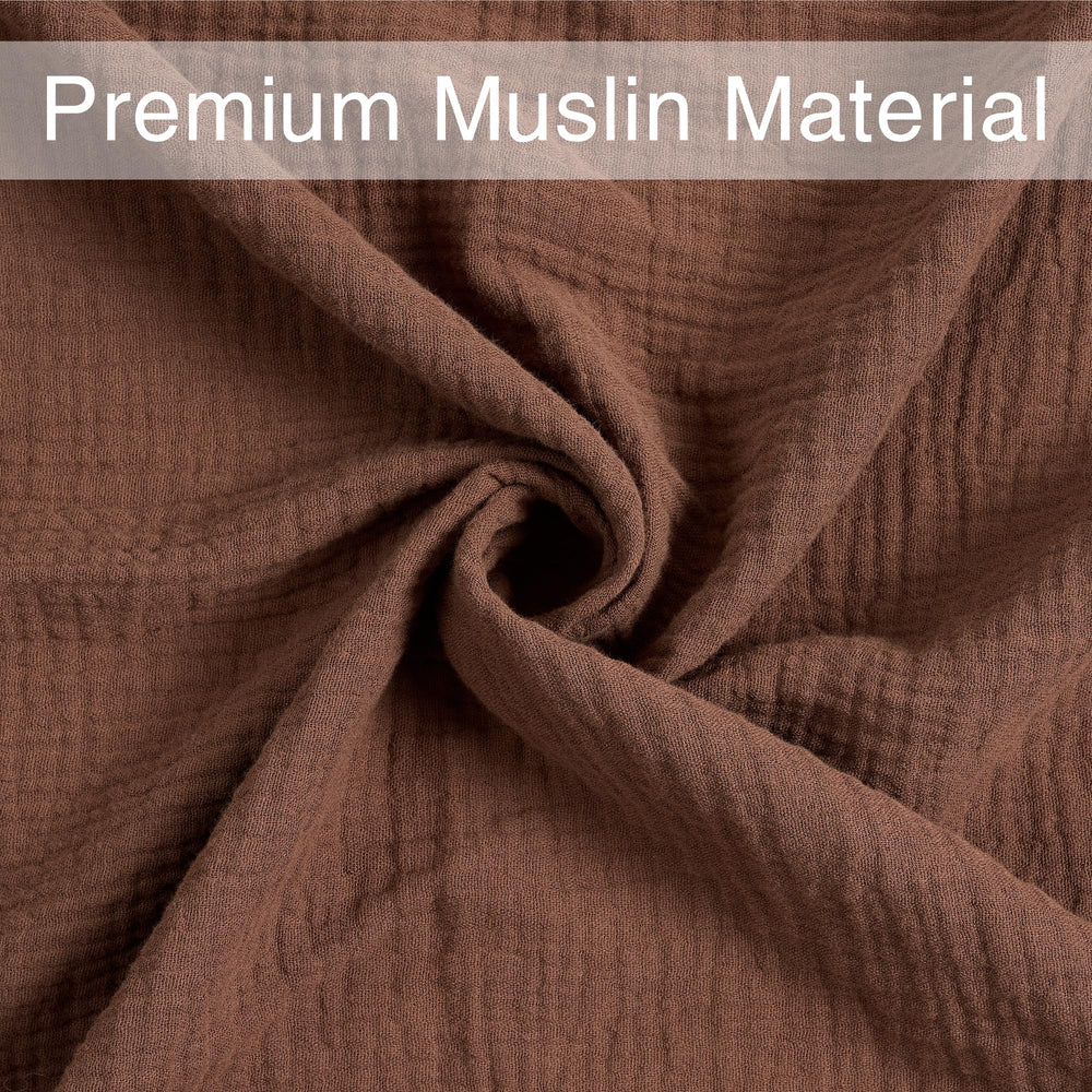 Meracorallo brown swaddle is machine washable for simple, long-lasting care.