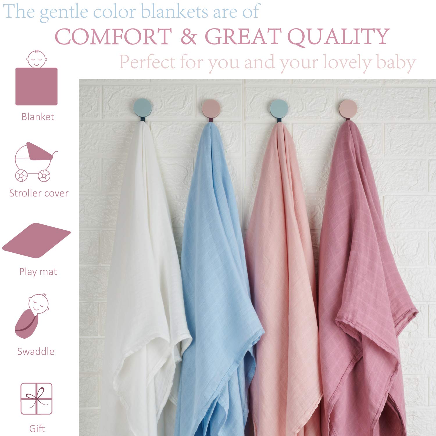 Meracorallo blanket used as receiving blanket for easy newborn coverage.