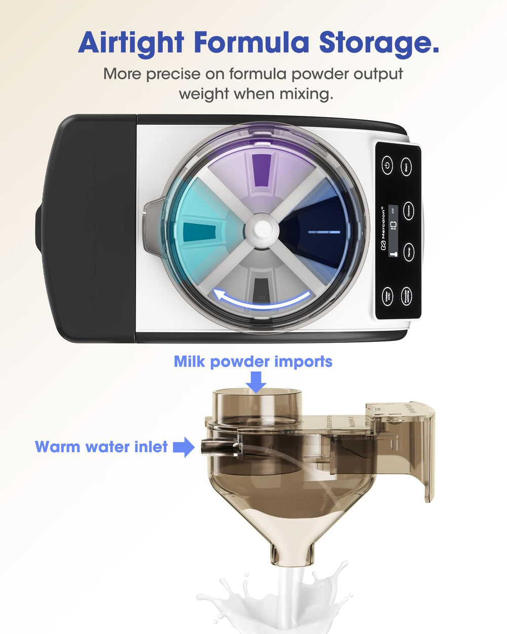 Mercalon easy-clean maintenance design supports simple cleaning