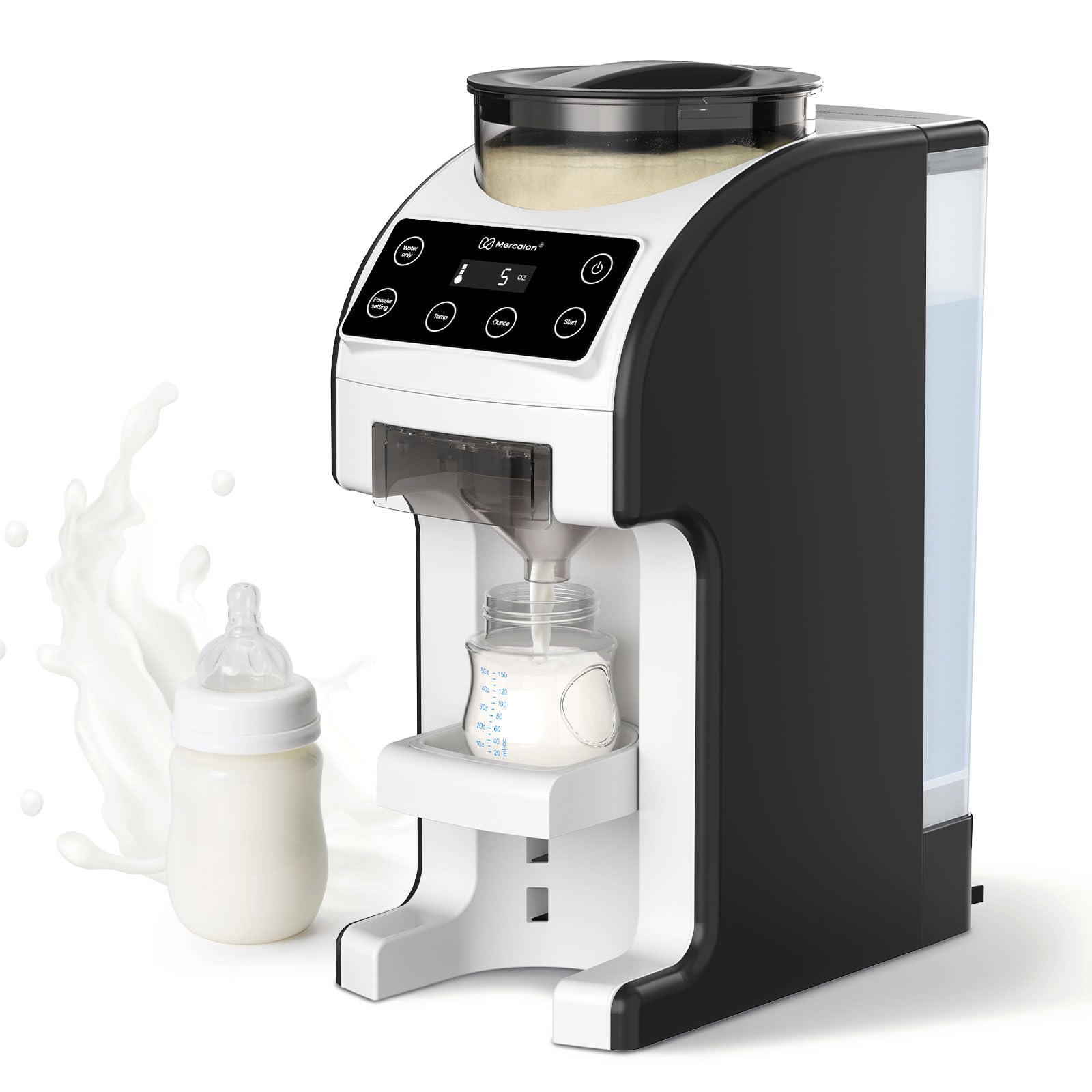 Mercalon Instant Formula Maker front view for quick bottle prep