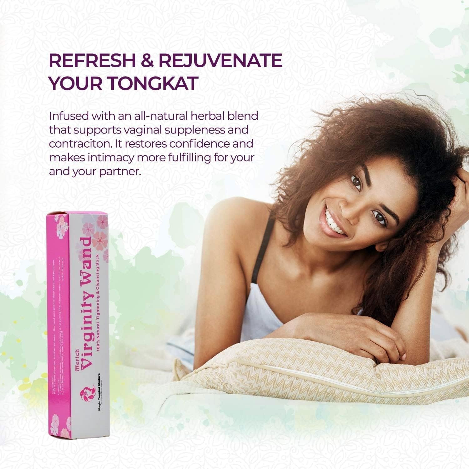 Merich wand on skin suggests comfort during regular self-care routine.
