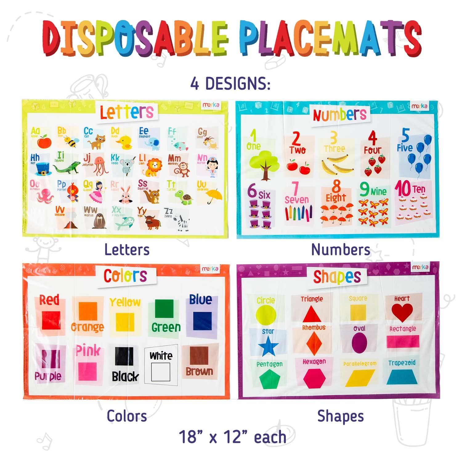 Merka placemats helping keep dining surfaces clean after spills