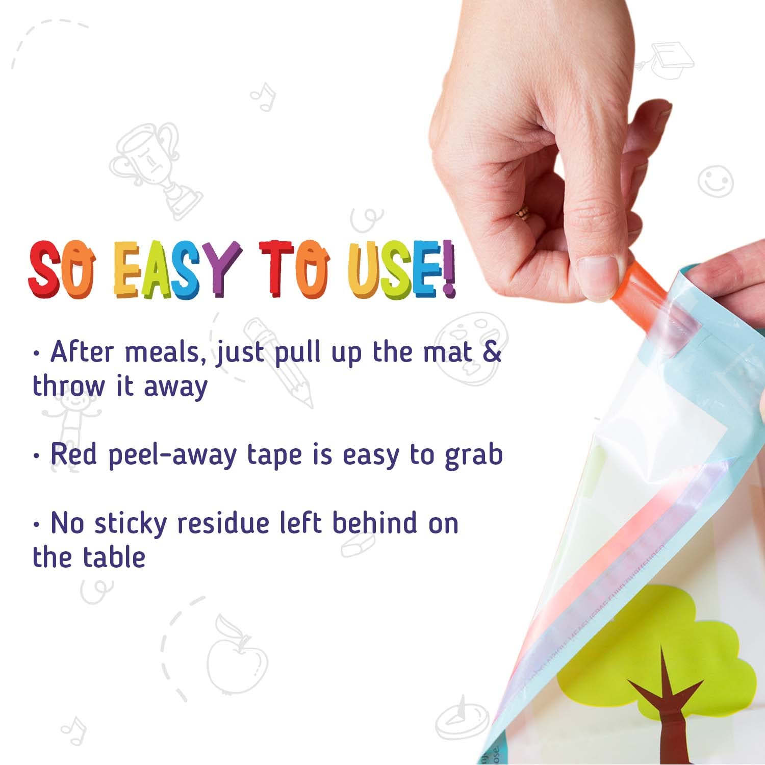 Merka placemats featuring letters and numbers for early learning