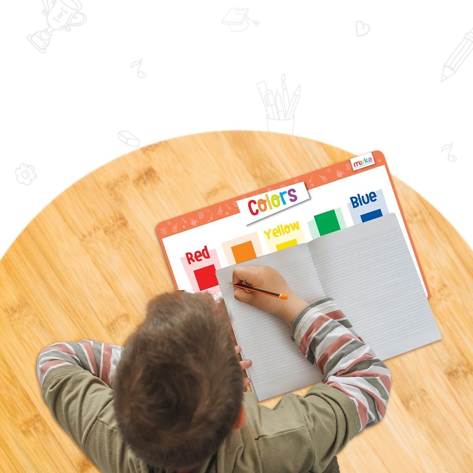 Merka educational placemat set combines learning and dining