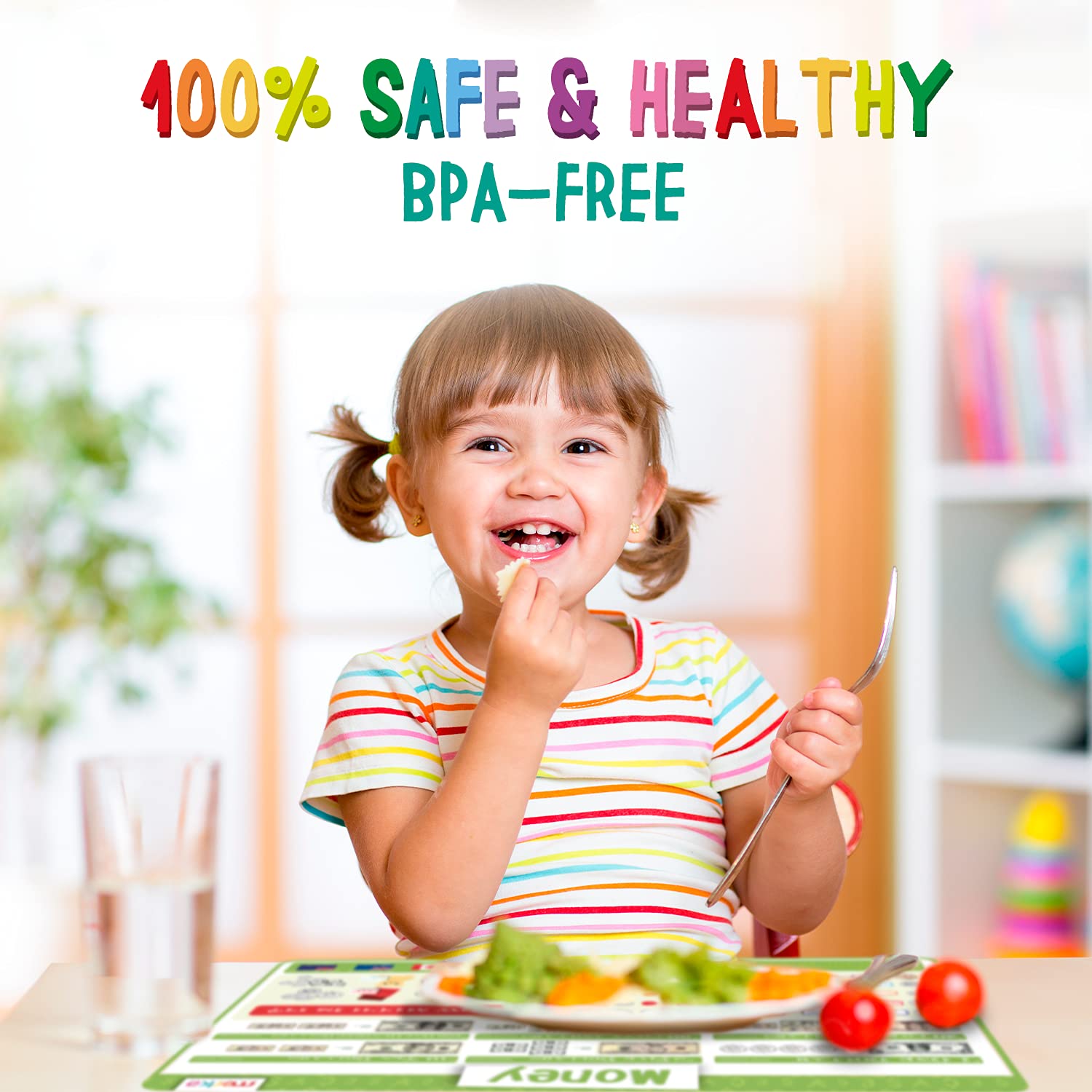 Merka Kids Placemat 17x11 inches gives ample space for activities.