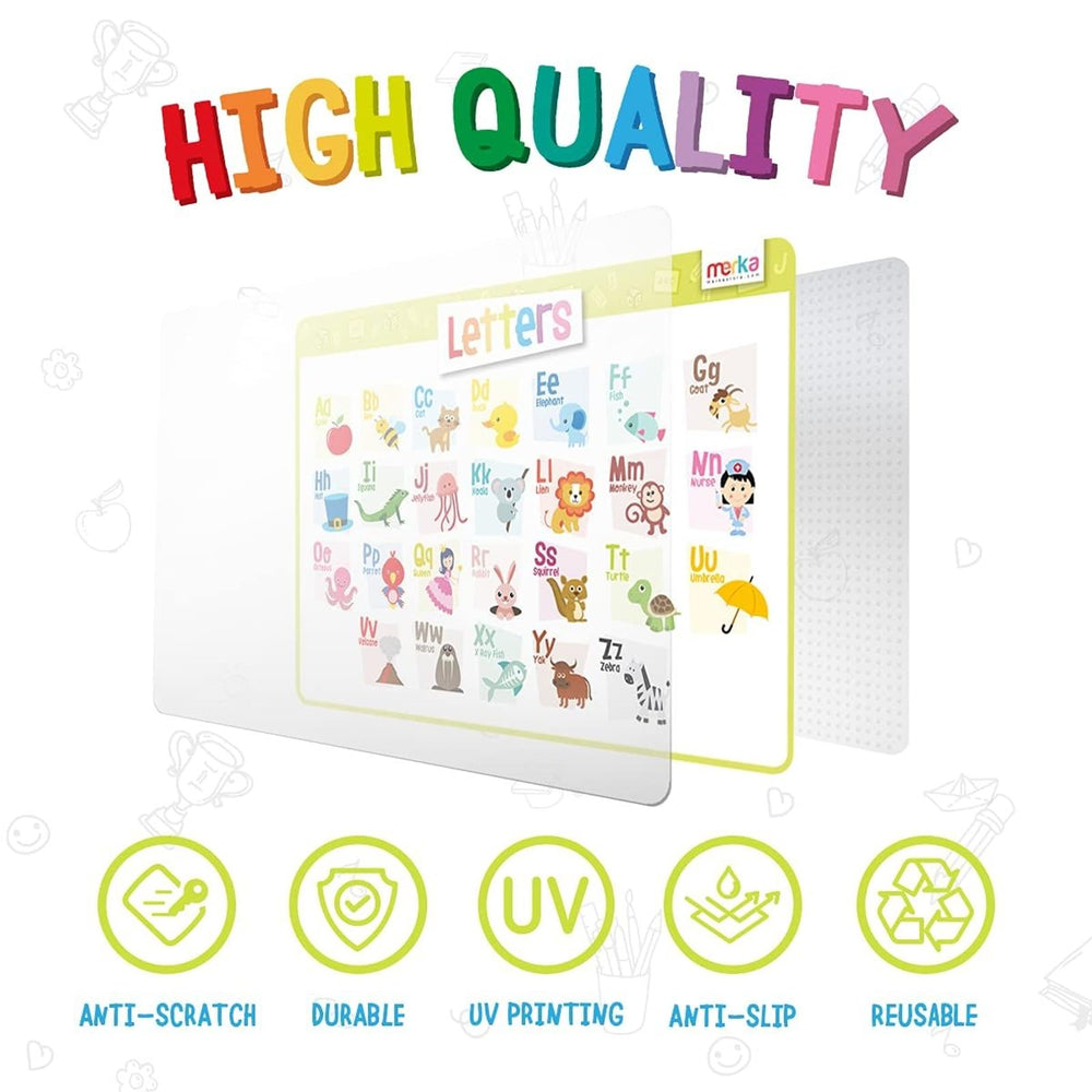 Merka numbers placemat supports counting practice at meals