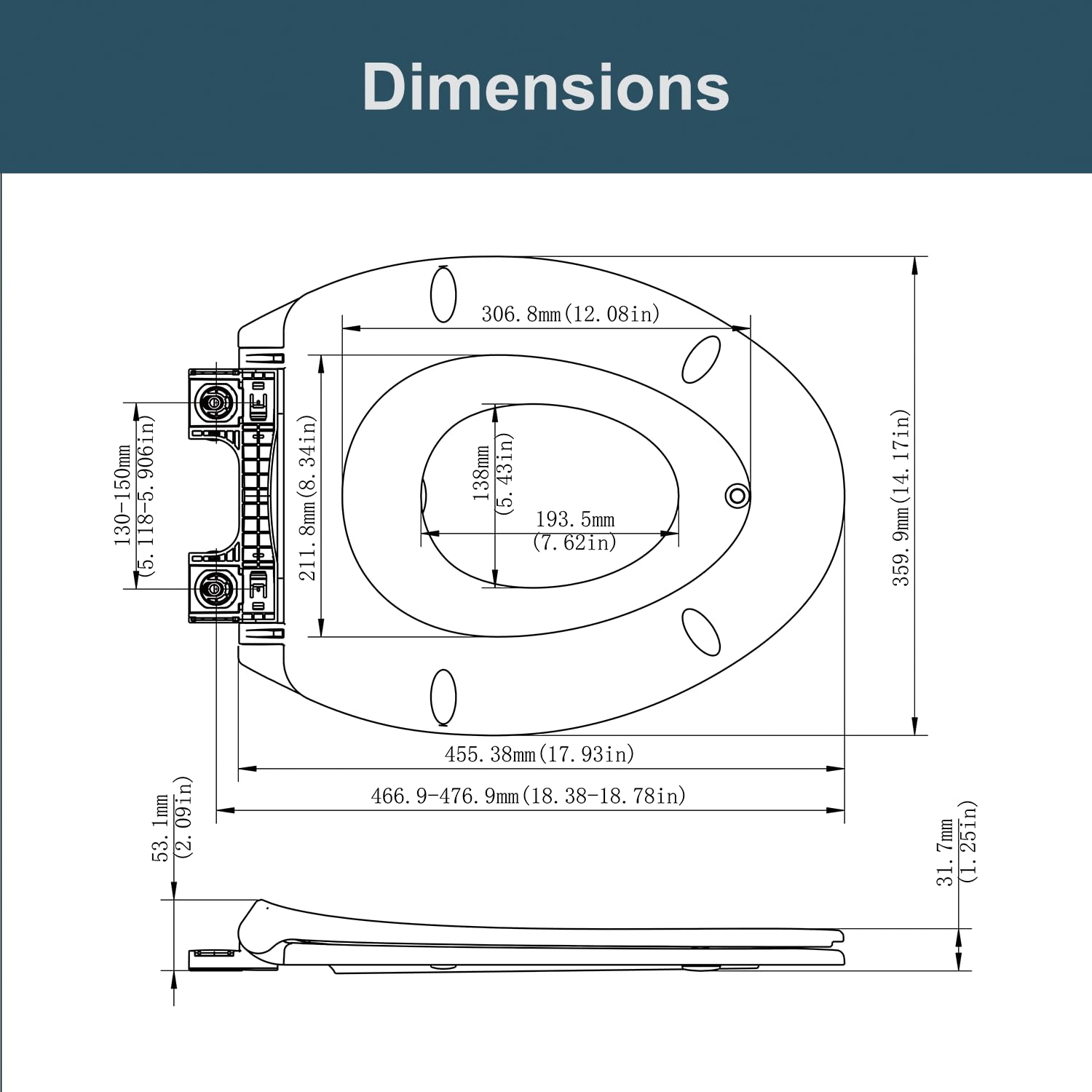 MermoGuiny universal elongated fit works with major brands.