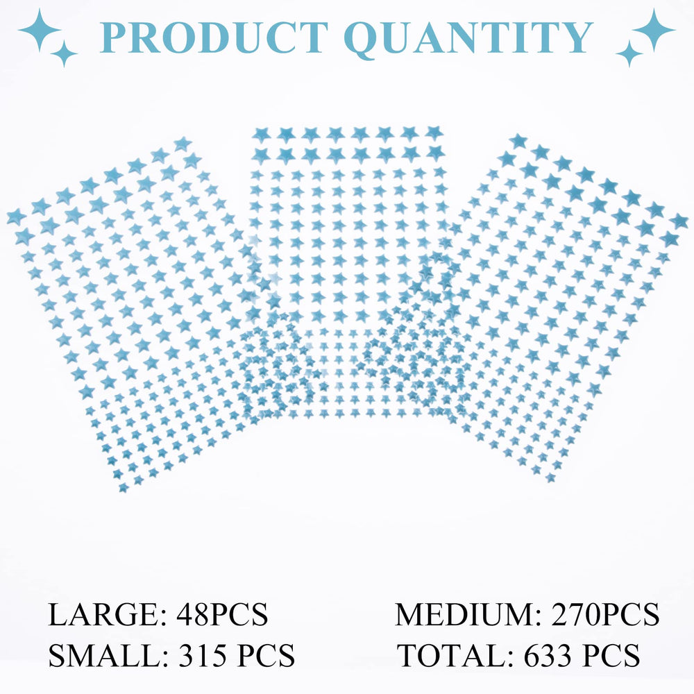 Meschett 633-pcs star sticker kit adds a luminous galaxy to walls.