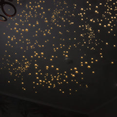 Meschett Glow Stars ceiling set creates a magical starry sky for calming nights.