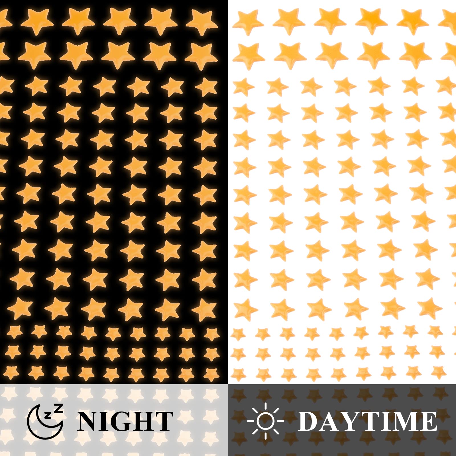 Meschett Glow Stars in small, medium, and large sizes form dimensional constellations.
