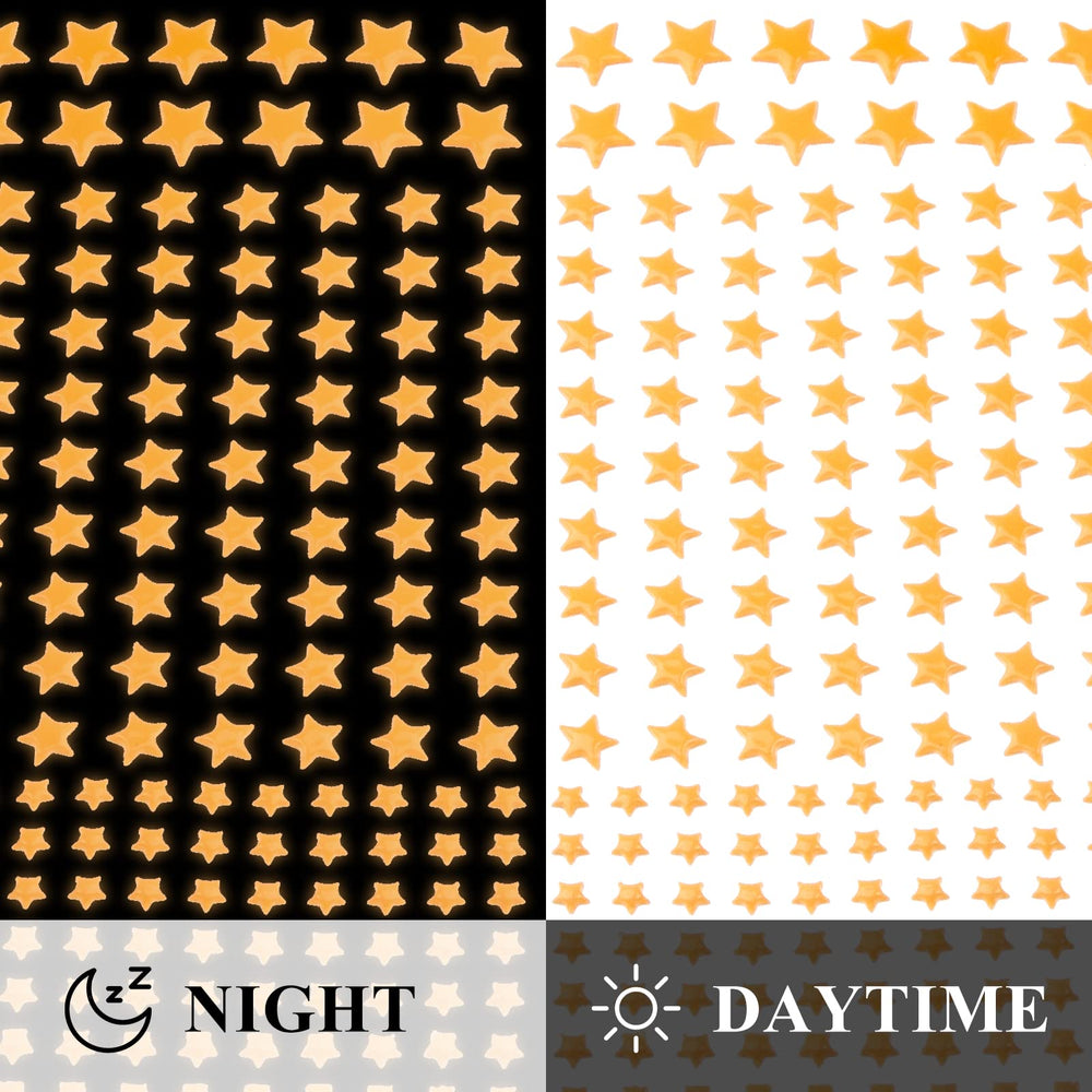 Meschett Glow Stars in small, medium, and large sizes form dimensional constellations.