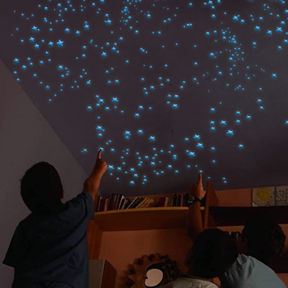 Meschett large stars glow constellations across your ceiling.