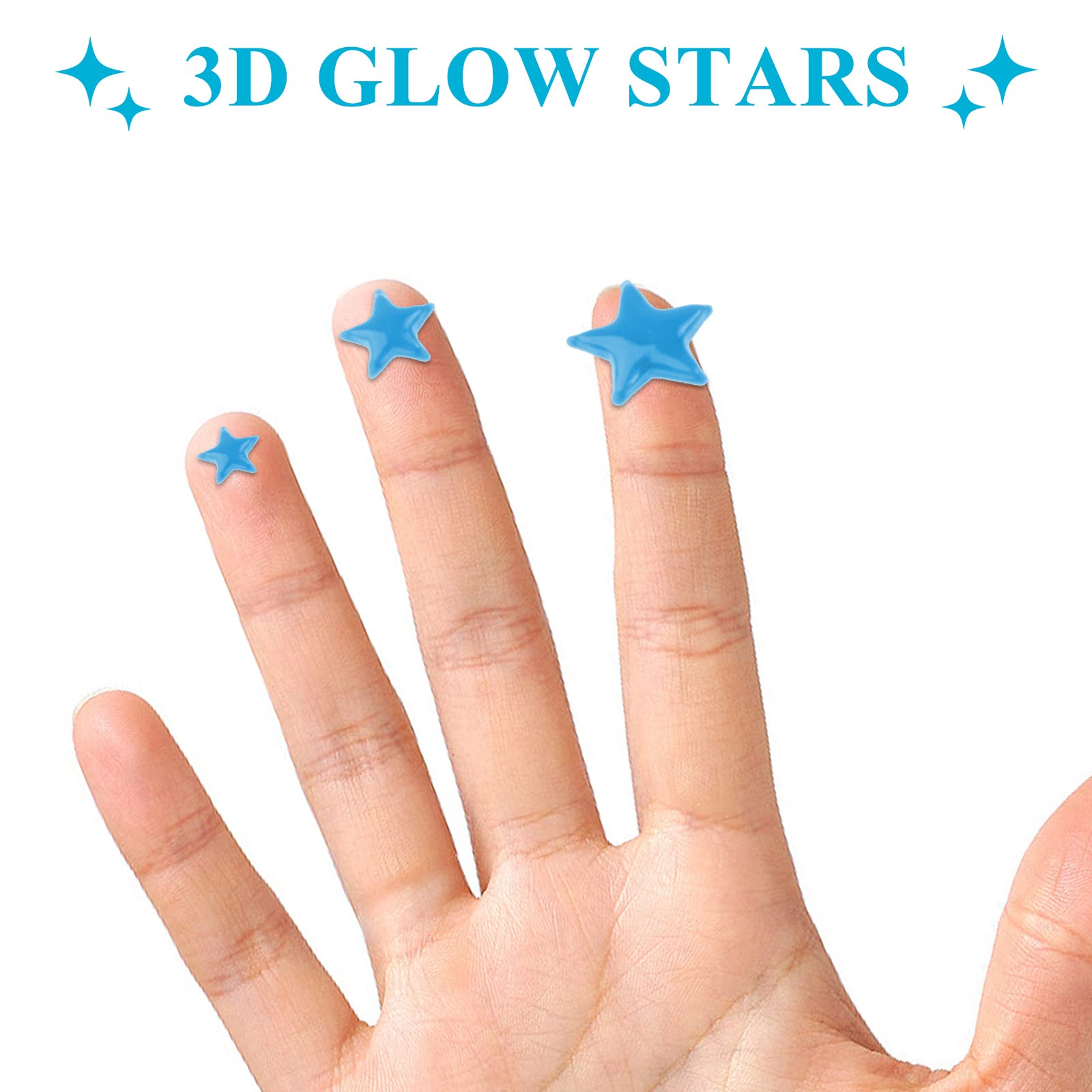 Meschett medium stars glow collection forms dreamy ceiling constellations.