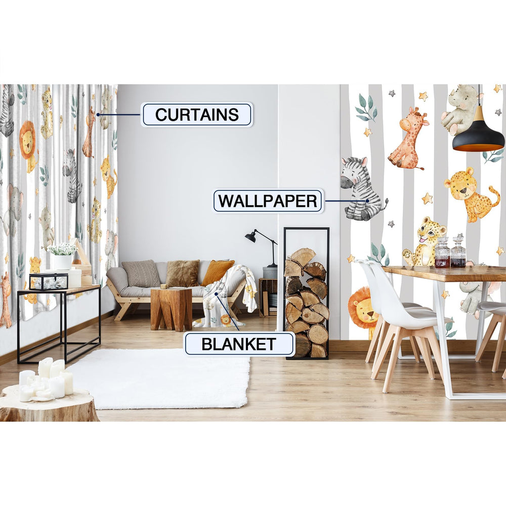 MESHELLY kids curtains feature wrinkle-resistant fabric for easy care.