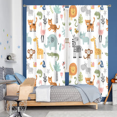 MESHELLY zebra-panel curtain creates lively contrast and durable drape.