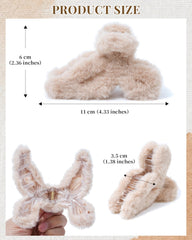 Mesovor non-slip plush hair clip with secure grip for thick or thin hair.
