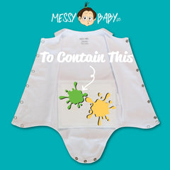 Messy Baby Co ultra-thin pad traps leaks before they reach clothing.