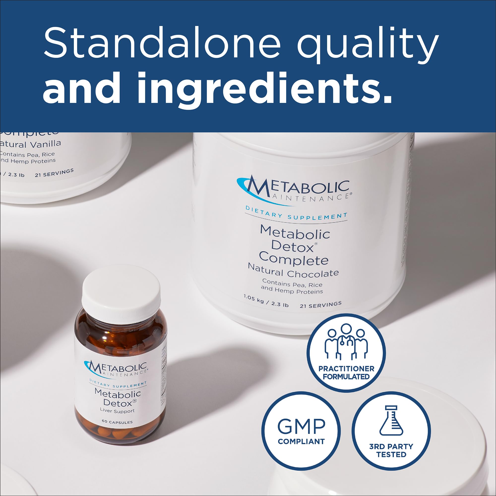 Metabolic Maintenance Little One packaging in an amber bottle protecting nutrients from light