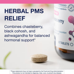 Metagenics Chasteberry Plus tablets dispense for daily use.