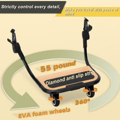 METALBEE 360-degree rotation wheel facilitates easy turning in tight spaces.