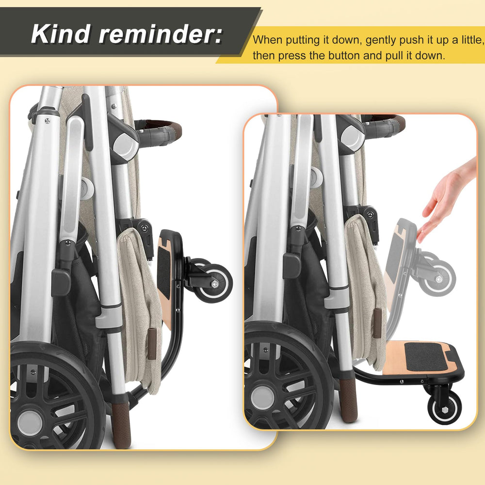 METALBEE tool-free installation makes setup fast before errands or park visits.
