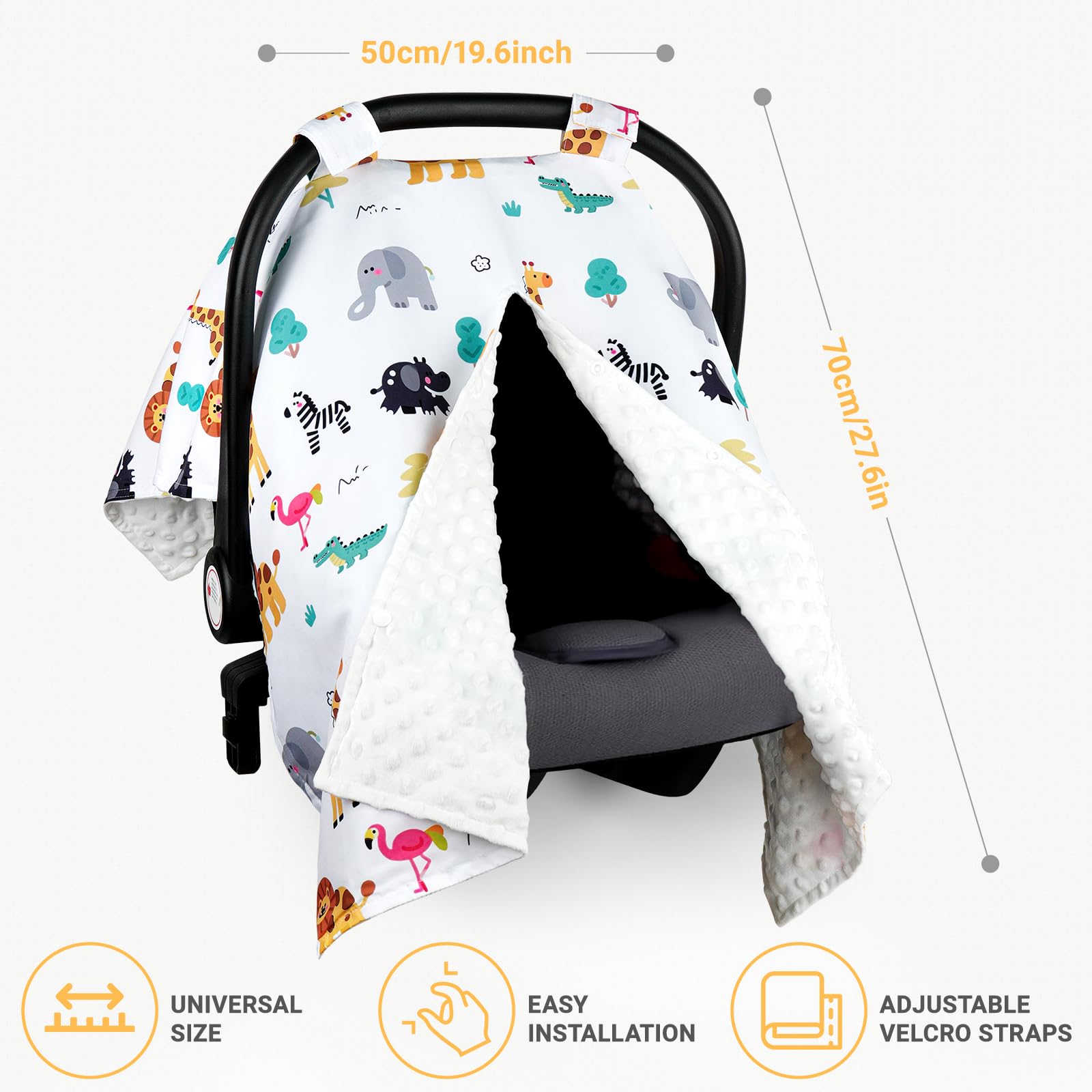 Metplus cover with Velcro straps for quick attachment to a carrier