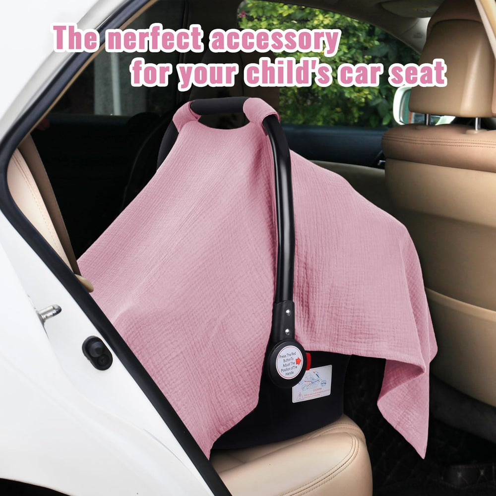 Metplus baby car seat cover is machine-washable for easy care.