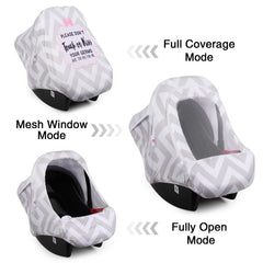 Metplus car seat cover mesh window provides breathable airflow during travel