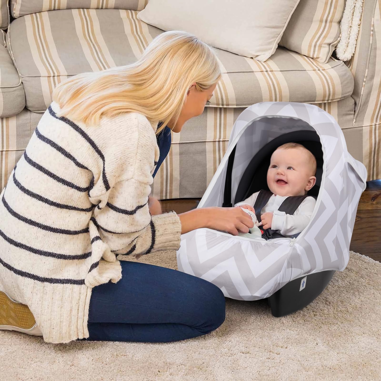 Metplus baby car seat cover makes a thoughtful newborn gift