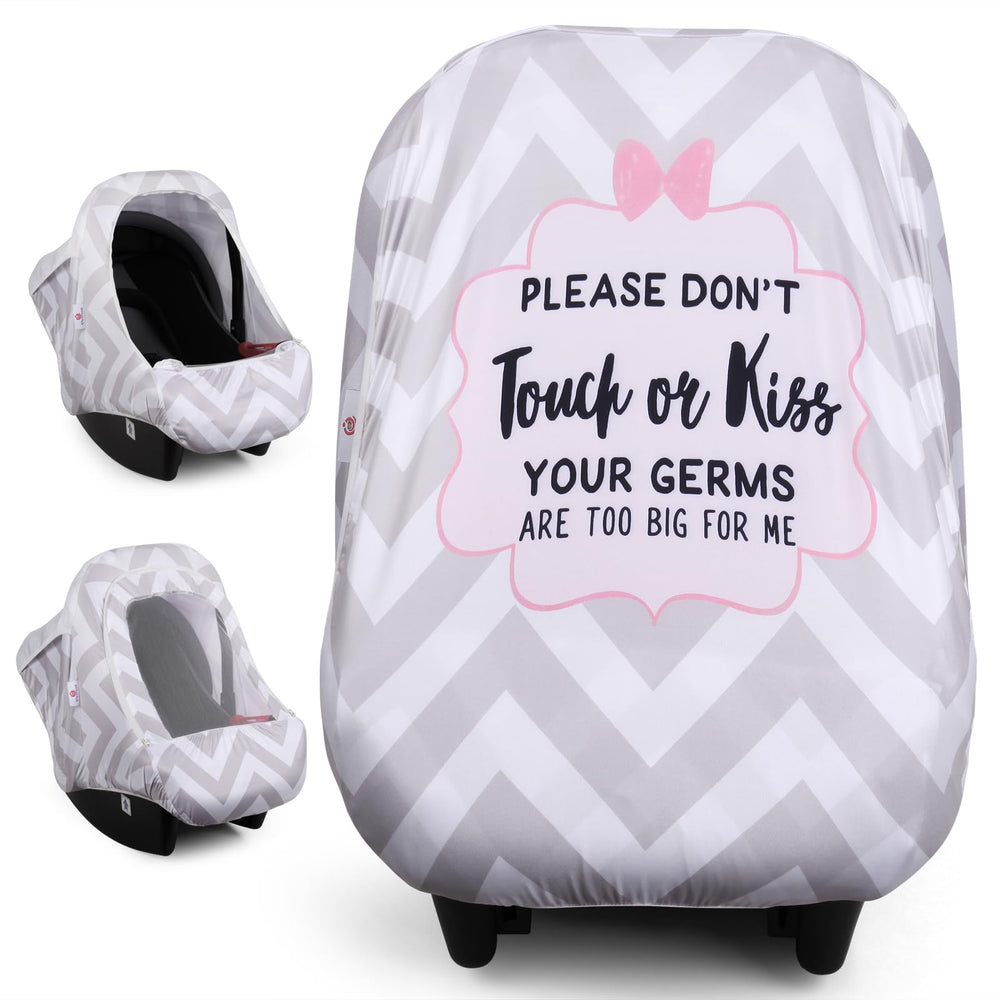 Metplus baby car seat cover with privacy shade for on-the-go protection