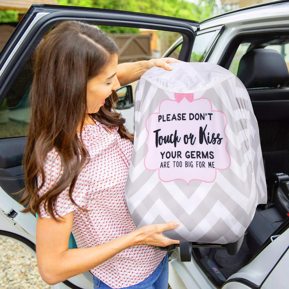Metplus car seat cover features a stylish, gender-neutral design for busy parents