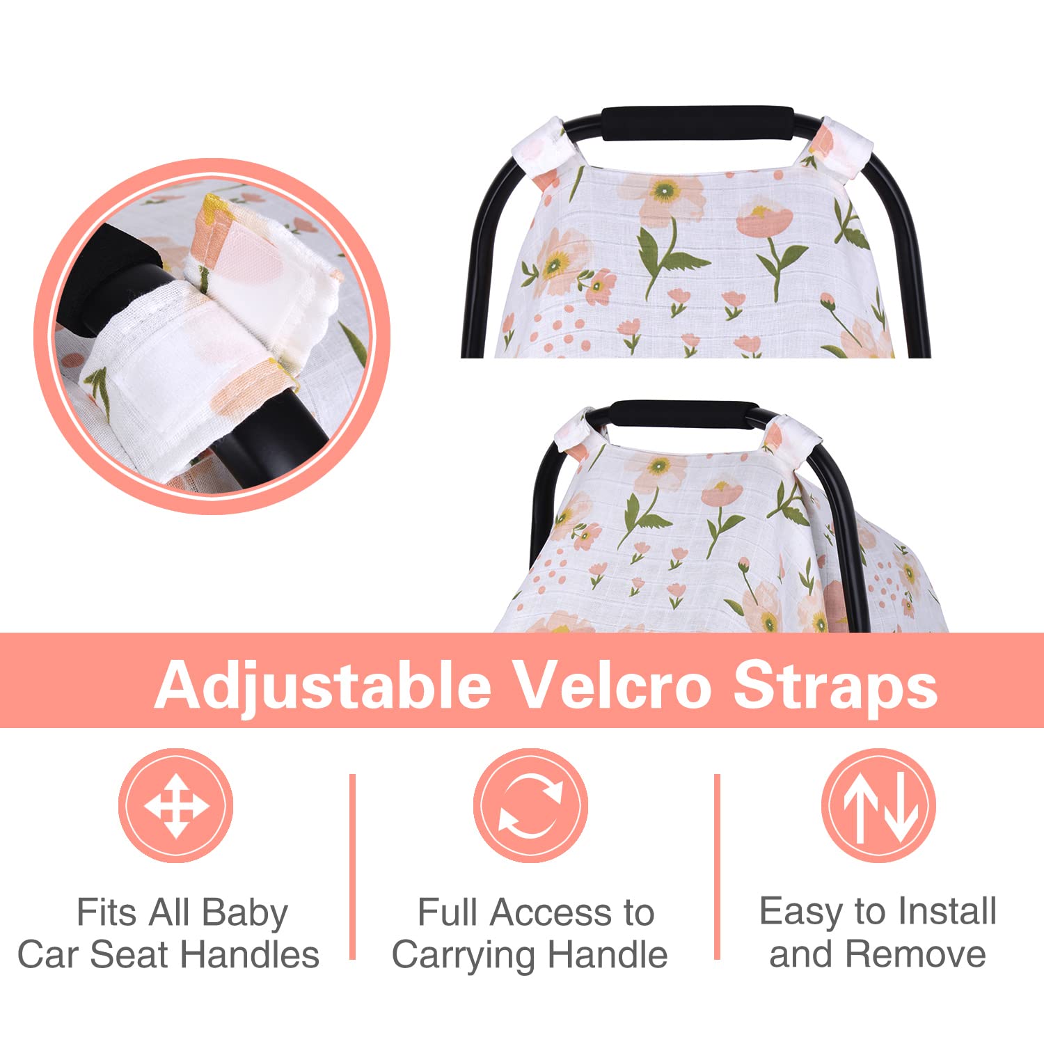 Metplus infant car-seat canopy offers breathable coverage for comfort and airflow.