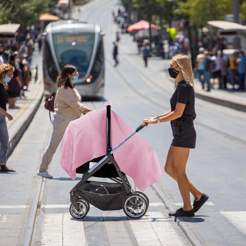 Metplus muslin cover is lightweight and portable for on-the-go use.