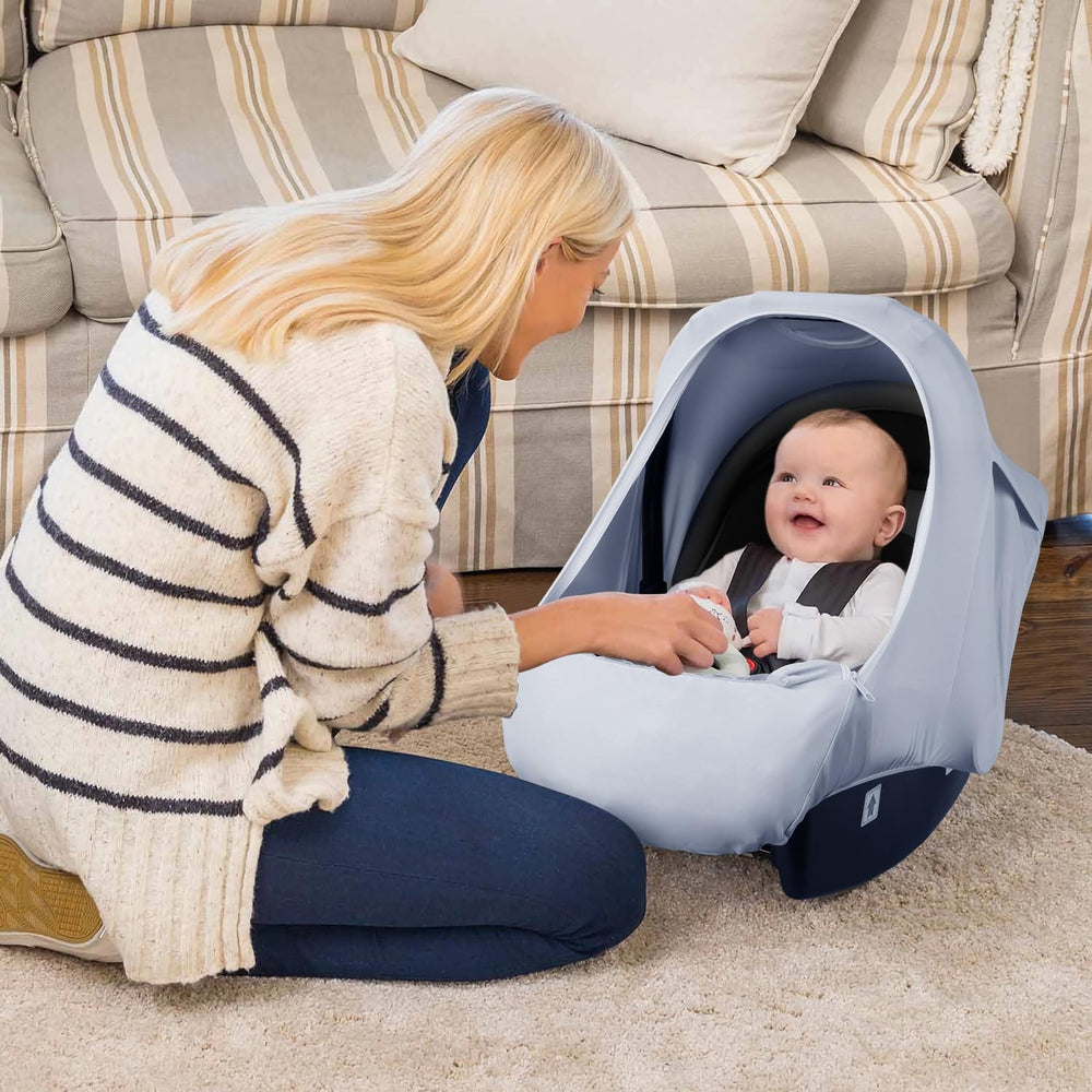 Metplus car seat canopy makes a stylish, practical gift for new parents.