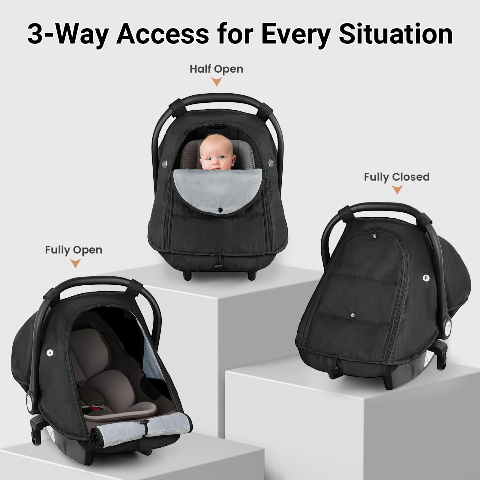 Metplus reinforced Velcro straps secure the cover against wind.