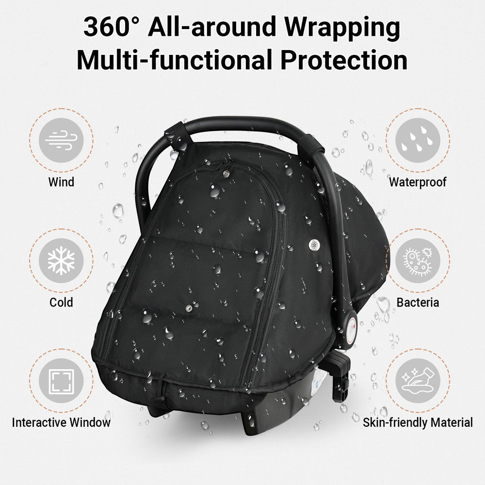 Metplus winter car seat cover soft fleece lining adds warm comfort on cold days.