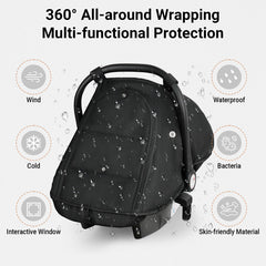 Metplus winter car seat cover soft fleece lining adds warm comfort on cold days.