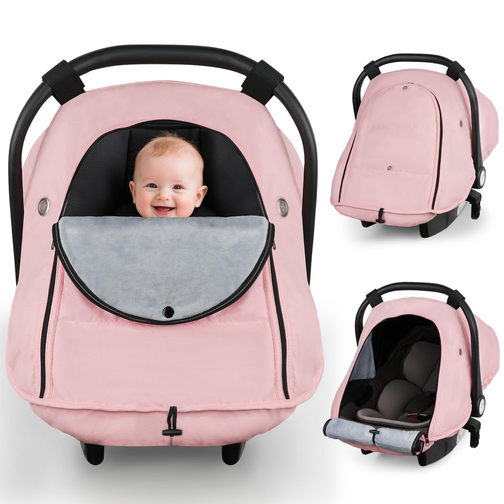 Metplus Winter Car Seat Cover waterproof shell for reliable warmth during cold car rides.