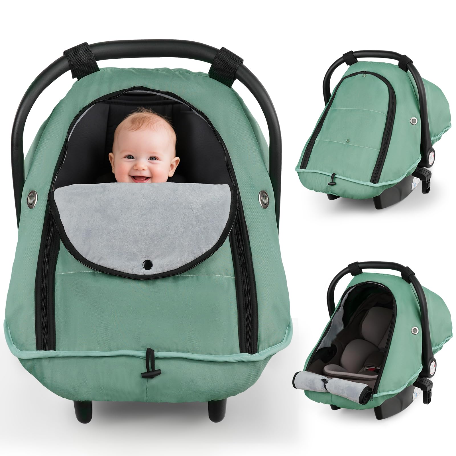Metplus winter car seat cover waterproof protects baby from rain and wind