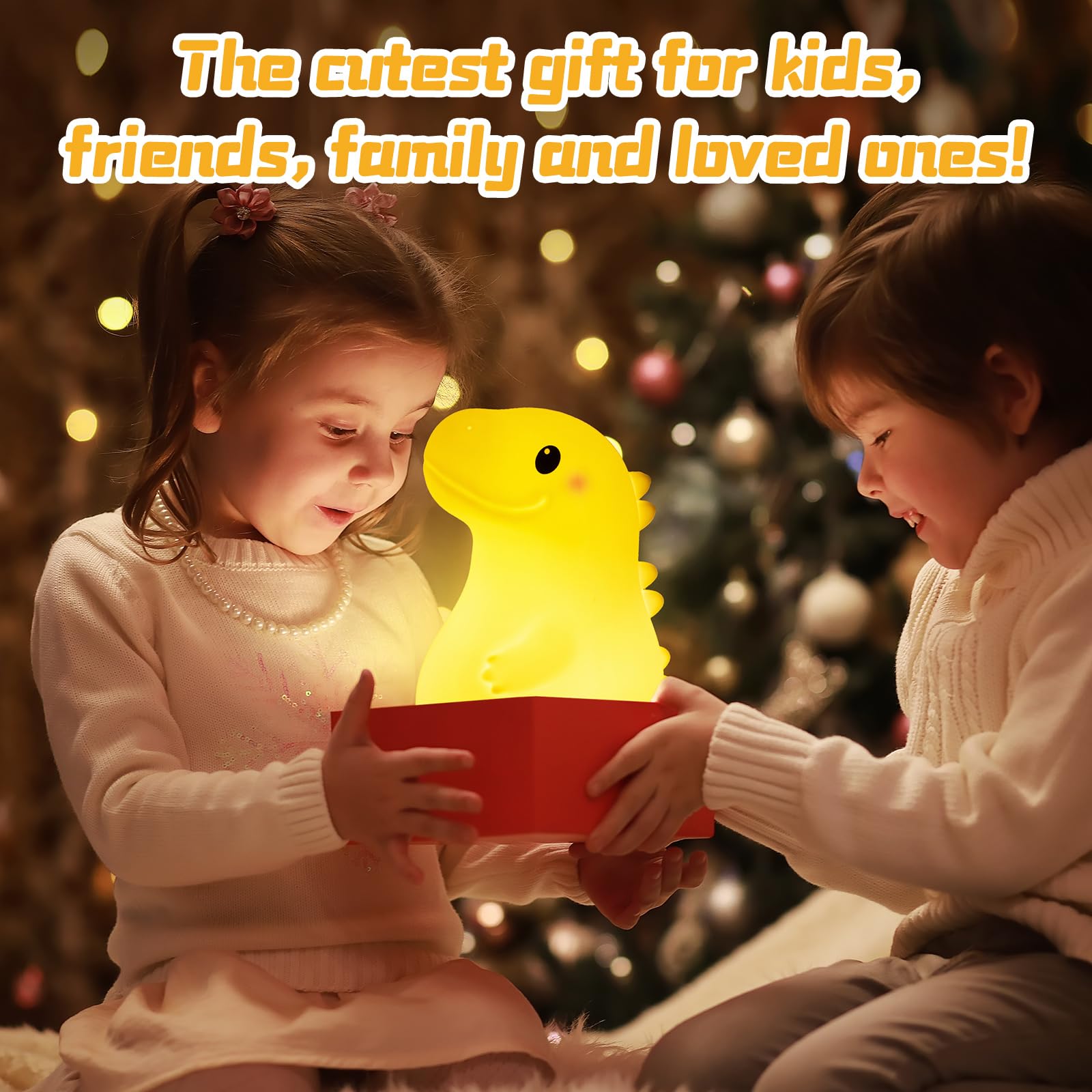 Mewaii gift-ready dinosaur night light makes a charming present for kids.